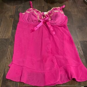 Fashion Bug pink and yellow 2X sexy nighty lingerie ❤️‍🔥 EUC